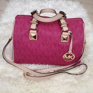Michael Kors Pink Medium Grayson Handbag